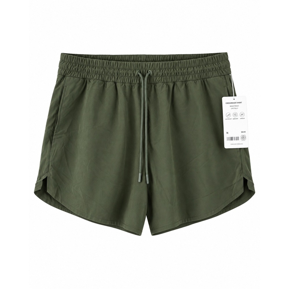 Athleta Crossroads Short Womens Large Green Athletic Running Hiking Recycled NWT